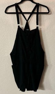 Torrid Linen Blend 3.5 Inch Stretch Blend Shortall Romper Overalls plus size 2