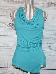 Kenneth Cole New York Turquoise Cowl Neck Sleeveless Top Size XS