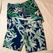 O’Neil Women’/Girls Board Shorts W/Snaps & Zipper Closure /Pockets Size 7-EUC