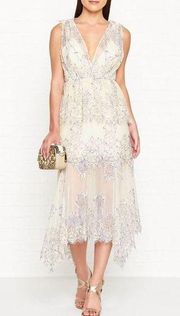 ALICE MCCALL Clementine Lace Sleeveless Midi Cream Dress