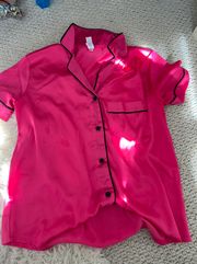 Pink and Black Pajama Lounge Silky Set