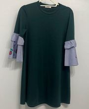 Spring Dress with embroidered quarter puff sleeves First love size M