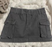 Dark Grey Cargo Skirt