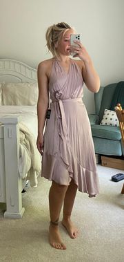 Satin Wrap Dress