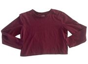 Wild Fable Size Large Maroon Long-Sleeve Crop Top