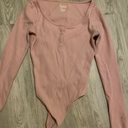 vs pink henley bodysuit