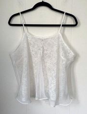 Cream White Lace Camisole Lingerie Top ~ Women’s Size L