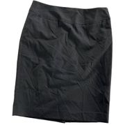 Halogen Skirt Womens 2 Solid Black Zip Mid Rise Pencil A Line Polyester Blend