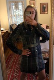 Plaid Button Up Dress