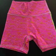 Offline Aerie Pink and Orange with crochet sides Bike Short Short  Size Medium