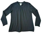 Neiman Marcus Black Cashmere Long Sleeve Sweater Size Medium Womens Vintage