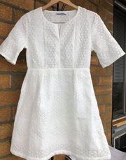 Sandro paris white lace dress size 3