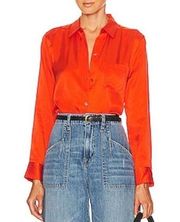 AQUA Dress Shirt Tangerine Tango Size Extra Small Front Pocket Long Sleeve NWT