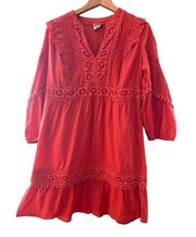 Akemi + Kin by Anthropologie Josephine Embroidered Dress Size Large