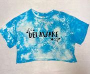 Womens UNIVERSITY OF DELAWARE Short Sleeve Cropped Shirt size Small