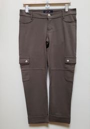 NWOT SEVEN7 Olive Green Cargo Cuffed Ponte Knit Pant See Description