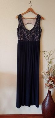 Morgan & Co. Navy Blue Prom Dress Size 10