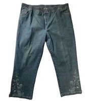 ‎ Denim Elastic Waist Embroidery Women’s Pants
Size XL