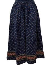 Vintage 80s 90s Vera Bradley Indiana Retired Paisley Cottage Core Midi Skirt