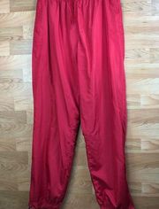 Bcg Size Medium Red Jogging Pants with Zippered Pockets and Zippered Legs