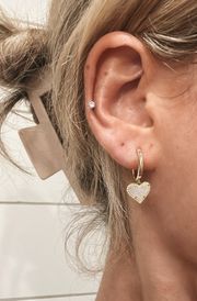 Gold Heart Earrings  