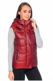 NWT  NSW red down filled vest ~ S