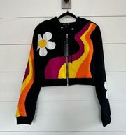 Delia’s Dollskill Women’s XXL Daisy Wave Cropped Hoodie NWT