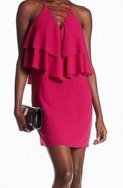 Ali & jay fushia flounce dress. NWT