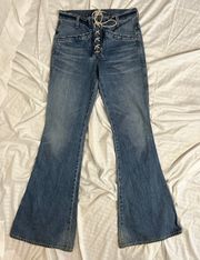 Free People Citizens Of Humanity Lace Up Flare Jeans