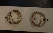 New set of 5 Badgley Layering rings size 7