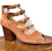 ISOLA Vanida Strappy Block Heel Suede Pumps