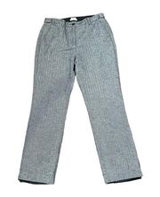 L.L. Bean Womens Pants Size 12 M/T Classic Fit Black White Herringbone 32X31