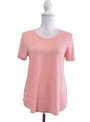 Small ATHLETA Pink Basic Top Blouse Modal Blend Short Sleeve