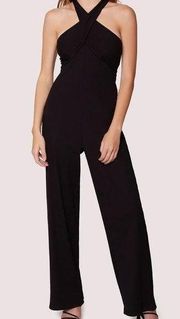 Stargazing Jumpsuit XS Black Sleeveless Halter Straight Leg