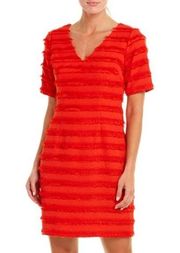 Belle Badgley Mischka grace dress Lash Fringe Red Dress