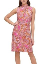 NWT  Pink Orange Paisley Dress New