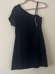 Susana Monaco New One Sleeve Dress Black Size Small