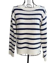 ROXY Deep Honey Stripe Womens Knit Sweater Navy White Size XS