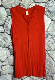 Red Sleeveless Dress L 12/14