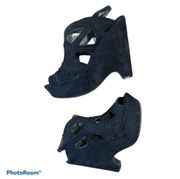 Black Strappy Suede Platform Sandals Women’s Size 9.5