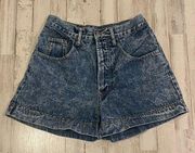 Vintage Paris Blues Acid Wash Denim Shorts Size 7