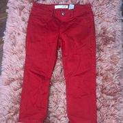 Joe fresh slim cropped red pants