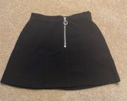 Navy Blue Zipper Skirt