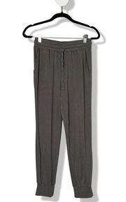 Splendid women's ribbed pull-on cozy joggers extra small gray