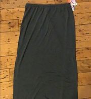 Nordstrom Gray Maxi Skirt- slit on left side- NWT