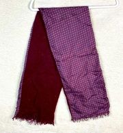 Vintage 1960s Scarf By B. Altman & Co. Wool &‎ Silk Burgandy