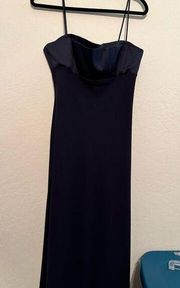 Morgan & Co satin long dress 13/14 evening dress cocktail prom, royal blue ￼