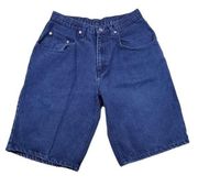 Vintage Size 32 Jordache High Rise Mom Jean Shorts Dark Wash Baggy Relaxed