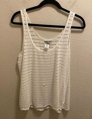 Hard Tail Forever White Hole Design Tank Top Size M