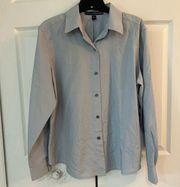 NWT Linda Allard Ellen Tracy Silk Button Down Shirt